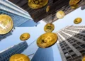 bitcoin cae de los edificios EE UU