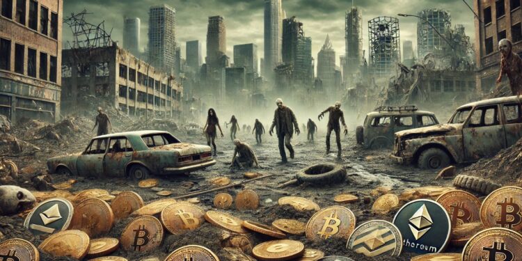 Bitcoin y criptomonedas en un escenario de apocalipsis zombie.