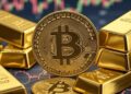 Bitcoin, oro y gráficas mixtas.