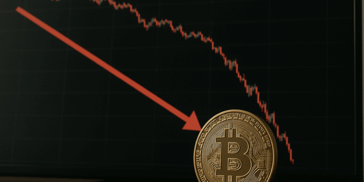 Cae el precio de bitcoin ante novedades macroeconómicas. Fuente: imagen generada mediante Dall-E, de OpenAI.