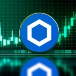 Chainlink con gráficas verdes de fondo.