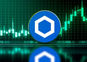 Chainlink con gráficas verdes de fondo.