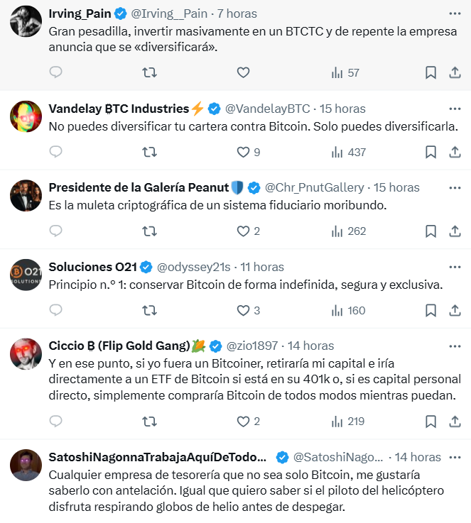 Comentarios de la comunidad de bitcoin sobre la reflexión de Samson Mow sobre Ethereum.
