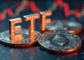 monedas de ethereum y las letras ETF.
