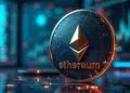 Una moneda de Ethereum.