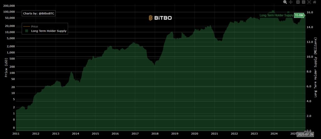 Gráfico de LTH de bitcoin.