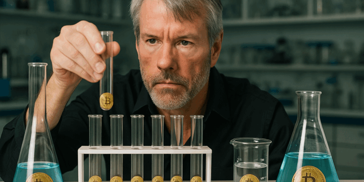 Como un alquimista financiero, Michael Saylor desarrollo la fórmula perfecta para un nuevo modelo de negocio con bitcoin. Fuente: imagen generada mediante Dall-E, de OpenAI, por CriptoNoticias.