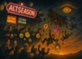 ChatGPT said: Una feria caótica llamada "Altseason" seduce con promesas de riqueza rápida, mientras inversionistas caen al vacío entre monedas meme y señales de colapso.