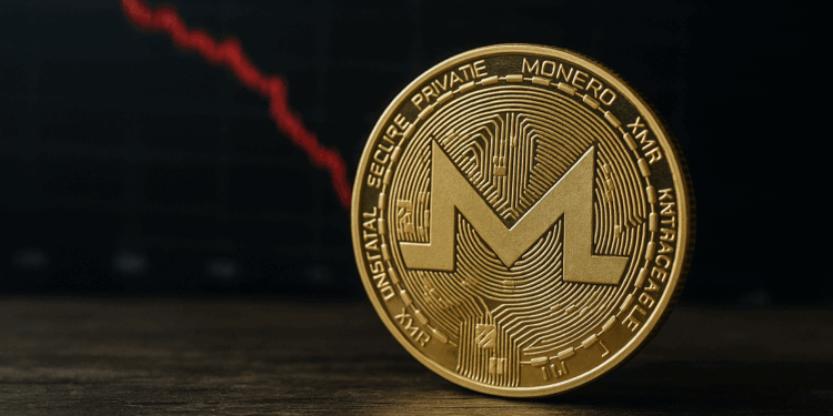 Cae el precio de monero (XMR). Fuente: imagen generada mediante Dall-E, de OpenAI, por CriptoNoticias.