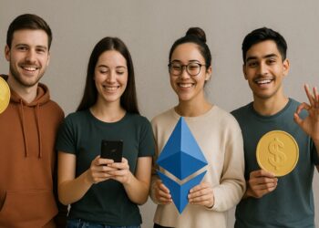 Nuevas generaciones con criptomonedas.