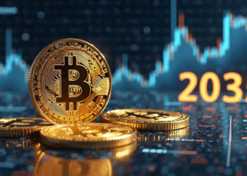 monedas de bitcoin y gráfico de fondo.