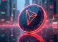 Una moneda de Tron en una calle.