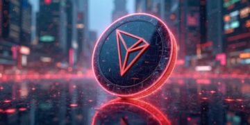 Una moneda de Tron en una calle.