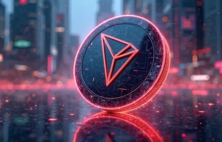 Una moneda de Tron en una calle.