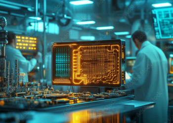 La computación cuántica se basa en principios de la mecánica cuántica. Fuente: Adobe / Autor: 은지 김.
