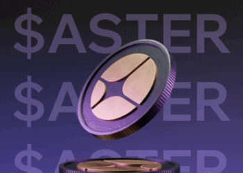 Una moneda con el logo del Dex Aster.