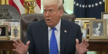 Donald Trump en el despacho oval de la Casa Blanca.