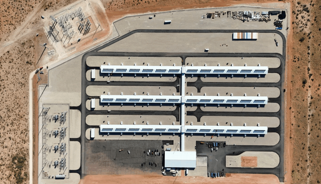Vista aérea de las instalaciones mineras de Cipher Mining