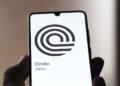 Logotipo de Ondo Finance en un teléfono móvil.