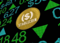 Imagen de una stablecoin en una pizarra virtual.