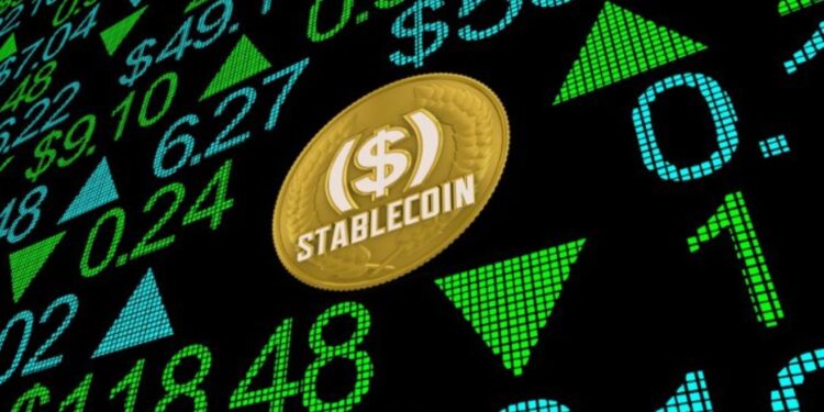 Gráficos con una moneda que dice stablecoin.