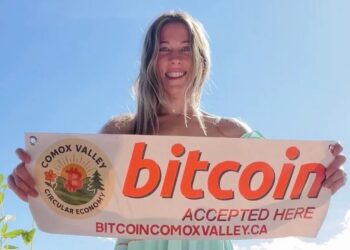 Foto de Joyce, líder de una comunidad de bitcoin en Canadá.