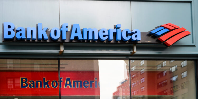 Fachada del banco estadounidense Bank of America