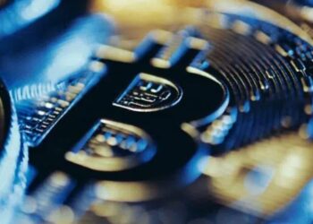 Una moneda de bitcoin.