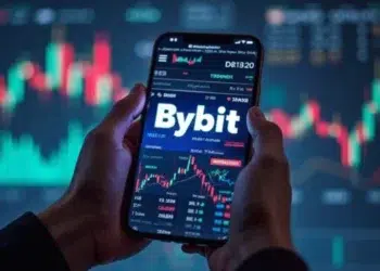 Usuario haciendo trading en Bybit, utilizando un smartphone.