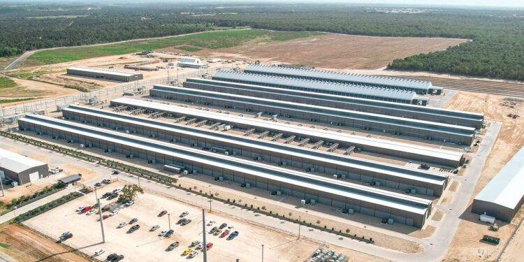 Fotografรญa aรฉrea de las instalaciones de minerรญa de Bitcoin de la empresa Riot Platforms.