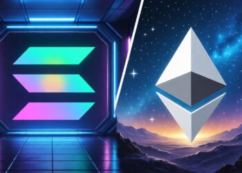 Logos de Solana y Ethereum.