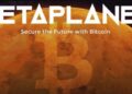 Logo de Metaplanet junto a un planeta rojo y el logo de bitcoin.