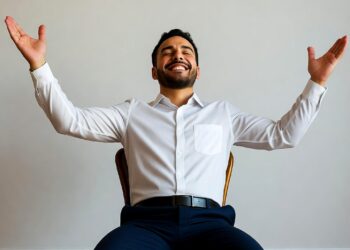Foto de hombre festejando como un trader ganando dinero.