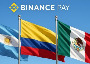 Banderas de Colombia, Mexico y Argentina.