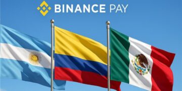 Banderas de Colombia, Mexico y Argentina.