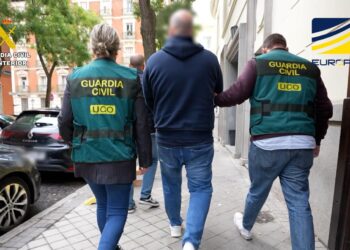 Influencer español es detenido por la Guardia Civil en España.