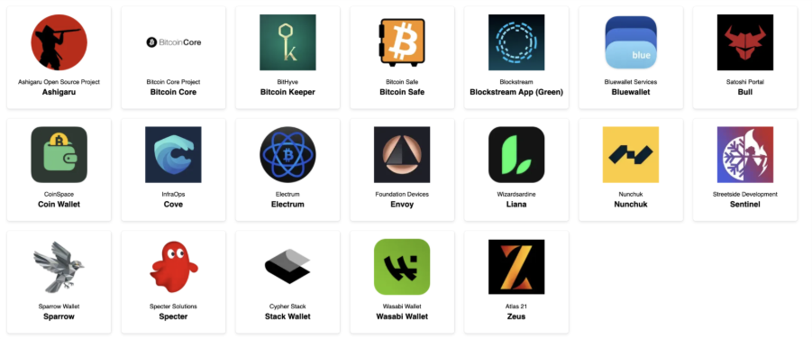 Software wallets que soportan Coin Control.