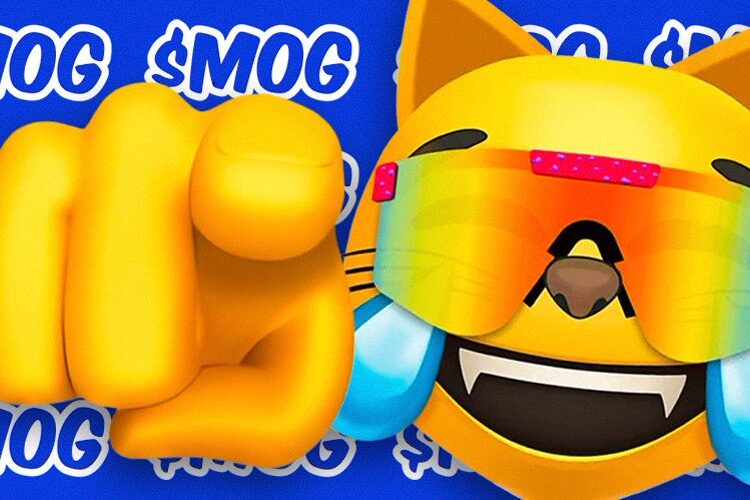 Un caricatura de un gato sonriente con gafas delante de un fondo azul.