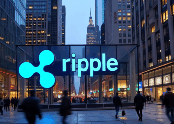 Un edificio con el logo de Ripple Labs en su frente.