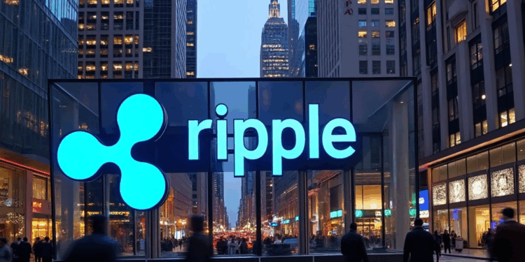 Un edificio con el logo de Ripple Labs en su frente.