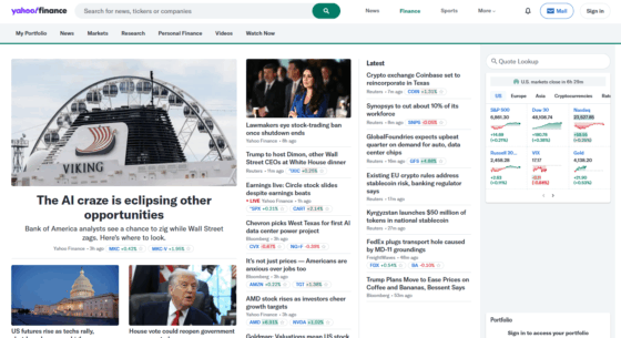 Polymarket se asocia con Yahoo Finance