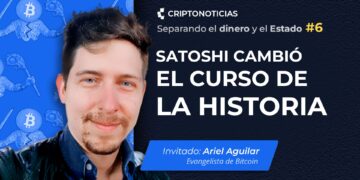 Portada del episodio 6 de Separando el Dinero y el Estado con cara de Ariel Aguilar.