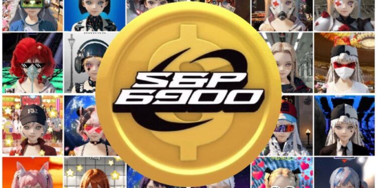 Logo de SPX6900 y muchos memes en el fondo.