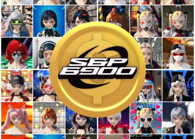 Logo de SPX6900 y muchos memes en el fondo.