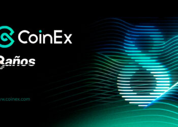 Destacda de los 8 años de CoinEx con su logo, y un gran 8 a la derecha