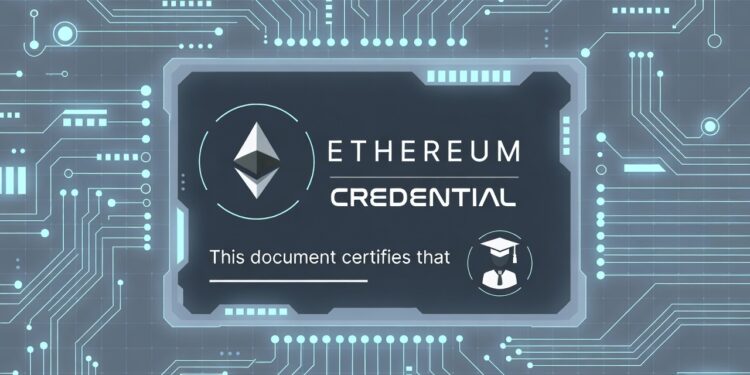 Una credencial digital emitida en la red Ethereum.