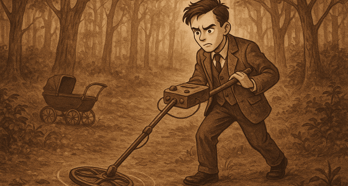 Turing busca sus lingotes de plata enterrados durante la guerra, pero su propio cifrado hace imposible recuperarlos.