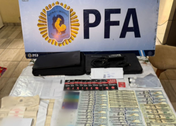 Foto de la incautación a banda delictiva que usaba criptomonedas en Argentina.