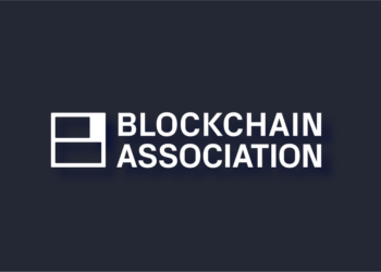 Imagen en blanco y negro con loco de la Blockchain association