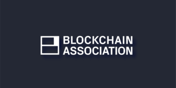 Imagen en blanco y negro con loco de la Blockchain association
